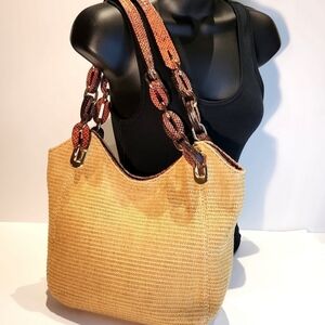 Michael Kors Brown Rafia Purse